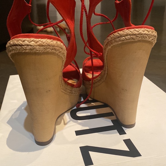 Schutz beautiful soft red suede wedges. Size 11. Perfect condition. - Picture 5 of 5